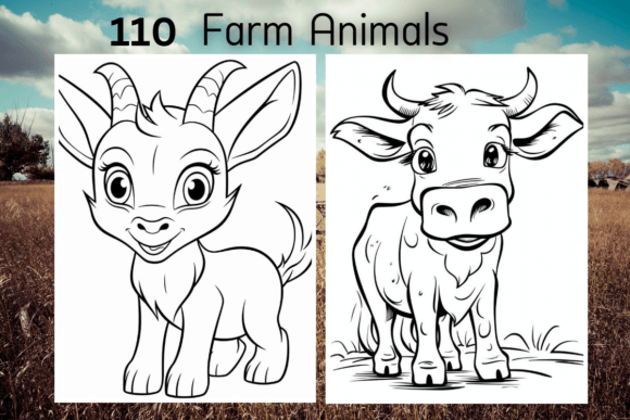 Download 110 Farm Animals Coloring Pages for Kids - Premium Resources
