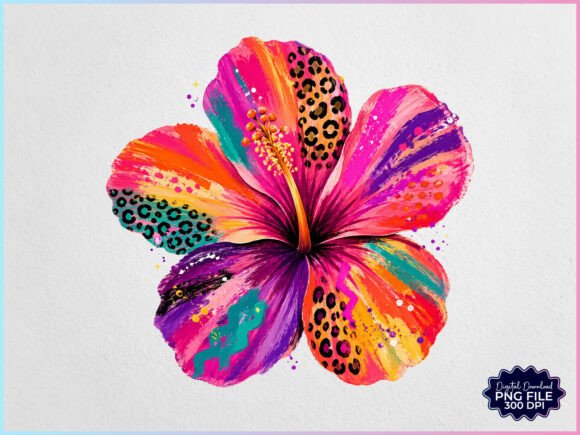 Download Colorful Hibiscus Flower Tropical PNG - Colorful Collection