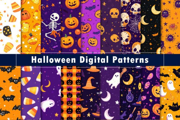 Download Halloween Digital Patterns - Patterns Collection