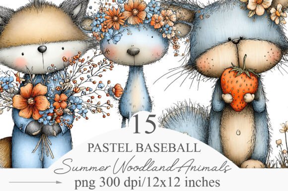 Download Whimsical Summer Woodland Animals Set-2 - Woodland animals set Collection