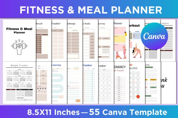 Download Fitness &amp; Meal Planner Canva Interior - Meal Collection