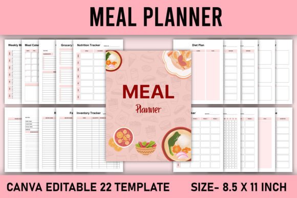 Download Editable Meal Planner Canva Template - Meal Collection