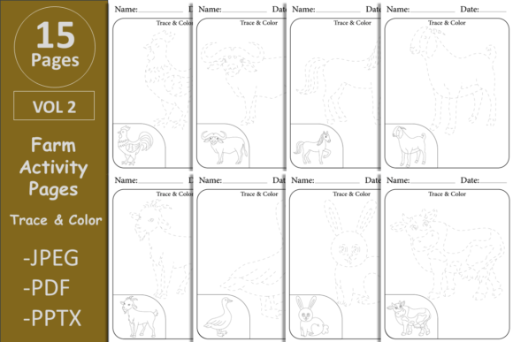 Download Tracing &amp; Coloring Farm Animals for Kids - Farm animals for kids Collection