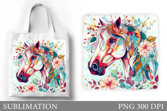 Horse Tote Bag Sublimation - Download Now