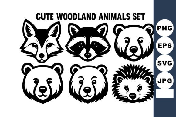 Download Cute Woodland Animals Set with Fox Racco - Woodland animals set Collection
