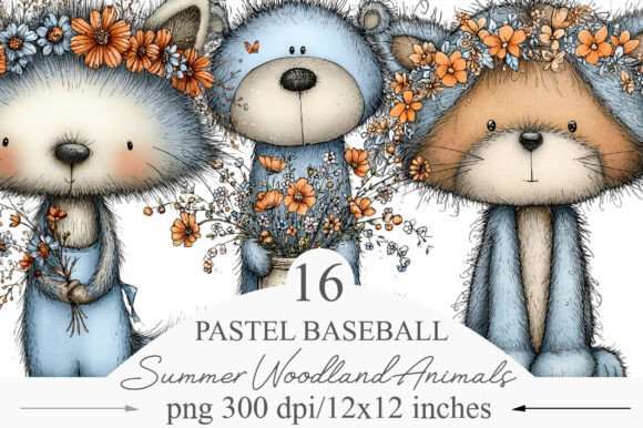 Download Whimsical Summer Woodland Animals Set-1 - Woodland animals set Collection