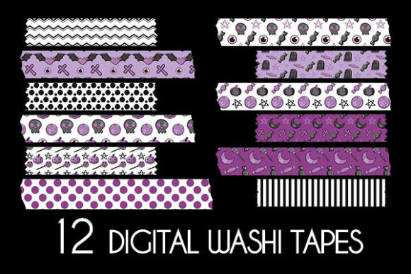 Download Purple Pastel Goth Washi Tapes Patterns - Patterns Collection