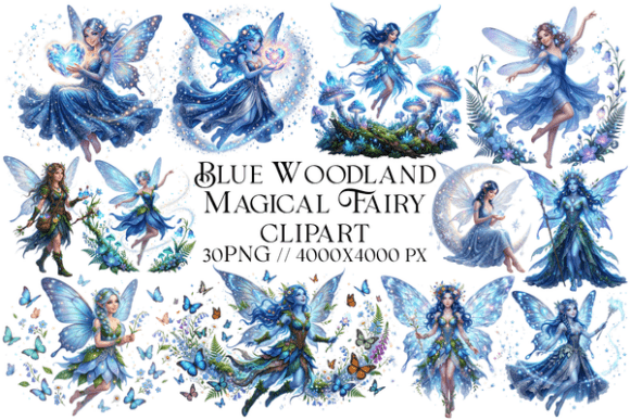 Download Blue Woodland Magical Fairy Clipart - Magical Collection