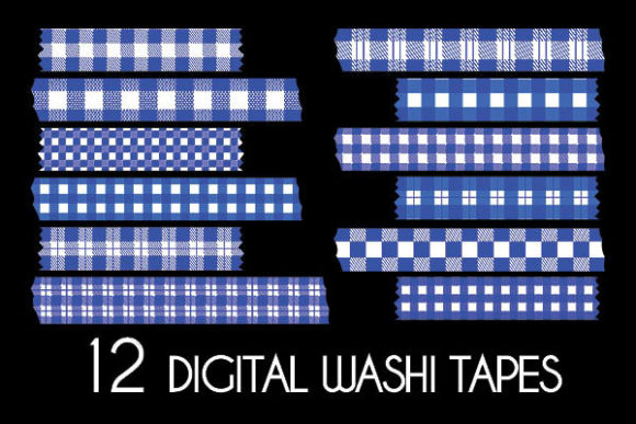 Download Blue Buffalo Plaid Washi Tapes Patterns - Patterns Collection