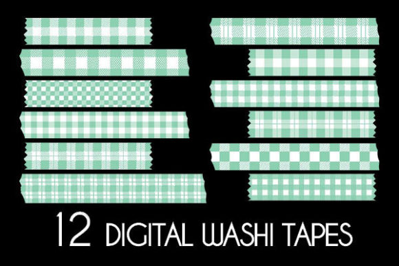 Download Mint Plaid Washi Tapes Patterns - Patterns Collection