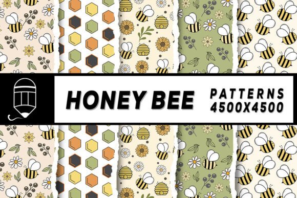 Download Bee Cute Digital Papers Patterns - Patterns Collection