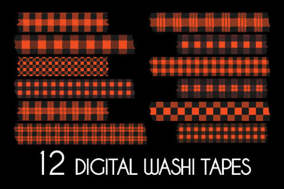 Download Red Plaid Washi Tapes Patterns - Patterns Collection